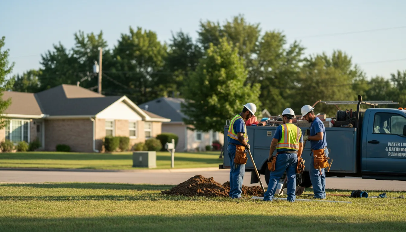 Residential water line and bathroom plumbing service in Johnstown, OH